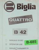 Biglia-Quattro-Biglia B42 Quattro, Install Operations Programming Maintenance Parts SM ZM Manual 1996-B42-01